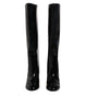Dolce & Gabbana Black Patent Leather Vally High Boots Shoes