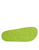 Dolce & Gabbana Green Rubber Slides Sandals Beachwear Shoes