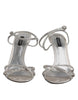 Dolce & Gabbana Silver Crystal Ankle Strap Sandals Shoes