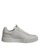 Dolce & Gabbana White Miami Leather Low Top Sneakers Shoes