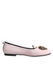 Dolce & Gabbana Light Pink Velvet Slip On Loafers Flats Shoes