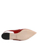 Dolce & Gabbana Red Leather Slingback Flats Sandals Shoes