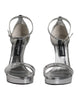 Dolce & Gabbana Silver KEIRA Heels Ankle Strap Sandals Shoes
