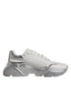 Dolce & Gabbana White Silver Daymaster Low Top Sneakers Shoes