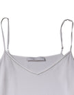 Fabiana Filippi White Spaghetti Strap Sleeveless Tank Top