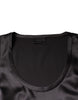 Brunello Cucinelli Black Silk Blend Sleeveless Tank Top