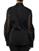 Brunello Cucinelli Black Silk Blend Long Sleeves Blouse Top
