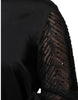 Brunello Cucinelli Black Silk Blend Long Sleeves Blouse Top