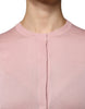 Dolce & Gabbana Pink Wool Knit Button Down Cardigan Sweater