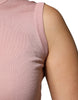 Dolce & Gabbana Pink Cashmere Knitted Sleeveless Tank Top