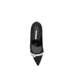 Manolo Blahnik Black Asapump Satin Pumps