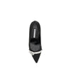 Manolo Blahnik Black Asapump Satin Pumps