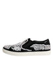 Dolce & Gabbana Black Embellished London Men Slip On Shoes