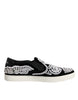 Dolce & Gabbana Black Embellished London Men Slip On Shoes