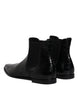 Dolce & Gabbana Black Leather Chelsea Men Ankle Boots Shoes