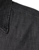 Dolce & Gabbana Black Logo Cotton Button Down Denim Shirt