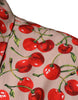 Dolce & Gabbana Beige Cherry Button Down Men Casual Shirt