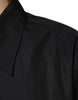 Dolce & Gabbana Black Eye Lip Cotton Button Down Men Shirt
