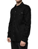 Dolce & Gabbana Black Cotton Collared Button Down Shirt
