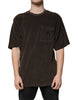 Dolce & Gabbana Brown Cotton Crew Neck Short Sleeves T-shirt