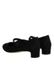 Dolce & Gabbana Black Mary Jane Taormina Lace Pumps Shoes