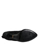 Dolce & Gabbana Black Lace Stretch Heels Mid Calf Boots Shoes