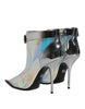 Dolce & Gabbana Silver Iridescent Pointed Short Boots Shoes