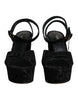 Dolce & Gabbana Black Leopard Platform Heels Sandals Shoes
