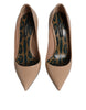 Dolce & Gabbana Beige Patent Leather Stiletto Heel Pumps Shoes