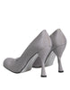 Dolce & Gabbana Gray Suede Leather High Heel Pumps Shoes