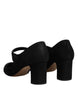 Dolce & Gabbana Black Suede Leather KEIRA Heels Pumps Shoes