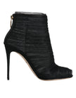 Dolce & Gabbana Black Mesh Stiletto Heels Ankle Boots Shoes