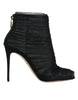 Dolce & Gabbana Black Mesh Stiletto Heels Ankle Boots Shoes