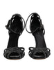 Dolce & Gabbana Black Strass Ankle Strap Heels Sandals Shoes