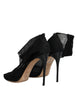 Dolce & Gabbana Black Nylon Stretch Mesh Sock Boots Shoes