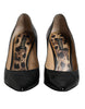Dolce & Gabbana Black Calf Leather Stiletto Heels Pumps Shoes