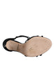 Dolce & Gabbana Black Suede Ankle Strap Heels Sandals Shoes