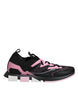 Dolce & Gabbana Black Pink SORRENTO Sport Stretch Sneakers Shoes