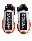 Dolce & Gabbana White Orange Slip On Sorrento Sneakers Shoes