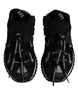 Dolce & Gabbana Black White Logo Sorrento Sneakers Shoes