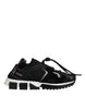 Dolce & Gabbana Black White Logo Sorrento Sneakers Shoes