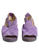 Dolce & Gabbana Purple Platform Slingback Heels Sandals Shoes