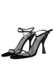 Dolce & Gabbana Black Ankle Strap High Heels Sandals Shoes
