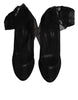 Dolce & Gabbana Black Nylon Mesh Sock Style Boots Shoes