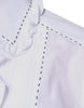 Dolce & Gabbana White Cotton Long Sleeves Ruffle Collar Top