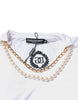Dolce & Gabbana White Cotton Necklace Chain Short Sleeves T-shirt