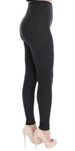 Dolce & Gabbana Elegant Gray High-Waist Wool Tights Pants