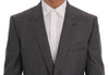 Dolce & Gabbana Sleek Gray Checkered Wool Blazer