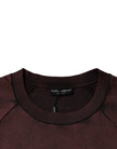 Dolce & Gabbana Brown Logo Cotton Crew Neck Pullover Sweater