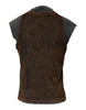 Dolce & Gabbana Brown Cotton Round Neck Sleeveless T-shirt